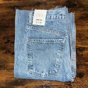Zara High-Rise Wide Leg Jeans